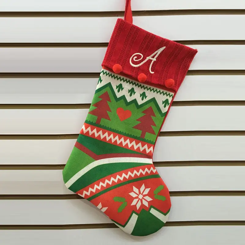 Creative Christmas Stockings Sack Sock Filler Santa Claus Xmas Decoration Party Gift Cy Shoulder Bags Festival Cute Bag 1