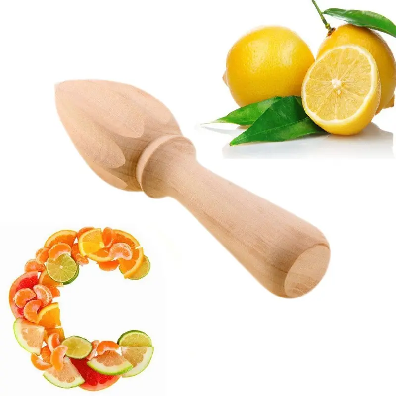 Creative Kitchen Wood Lemon Fruit Orange Reamer Squeezer Juicer Extractor 79735 1
