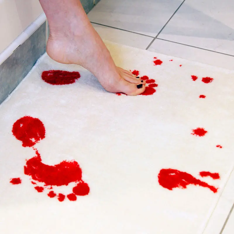 Creative Memory Foam Blood Bath Bath Mats Bathroom Horizontal Stripes Rug Absorbent Non-Slip Bath Mats Home 84829 1