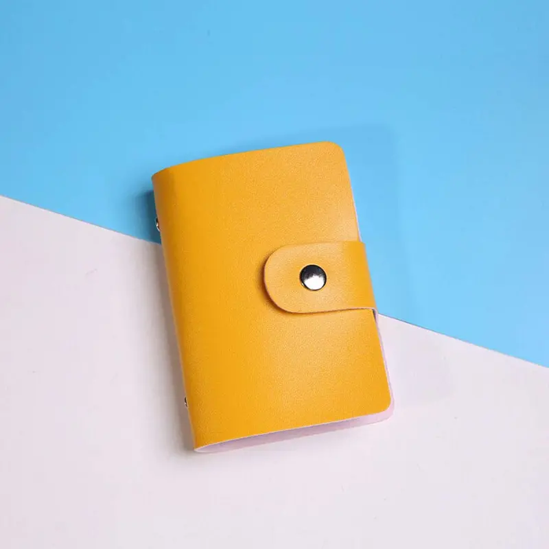 Credit Card Holder Wallet Bag Case Women Men Leather Id Business Cards Holder Package Purse Bags Cover Case 12