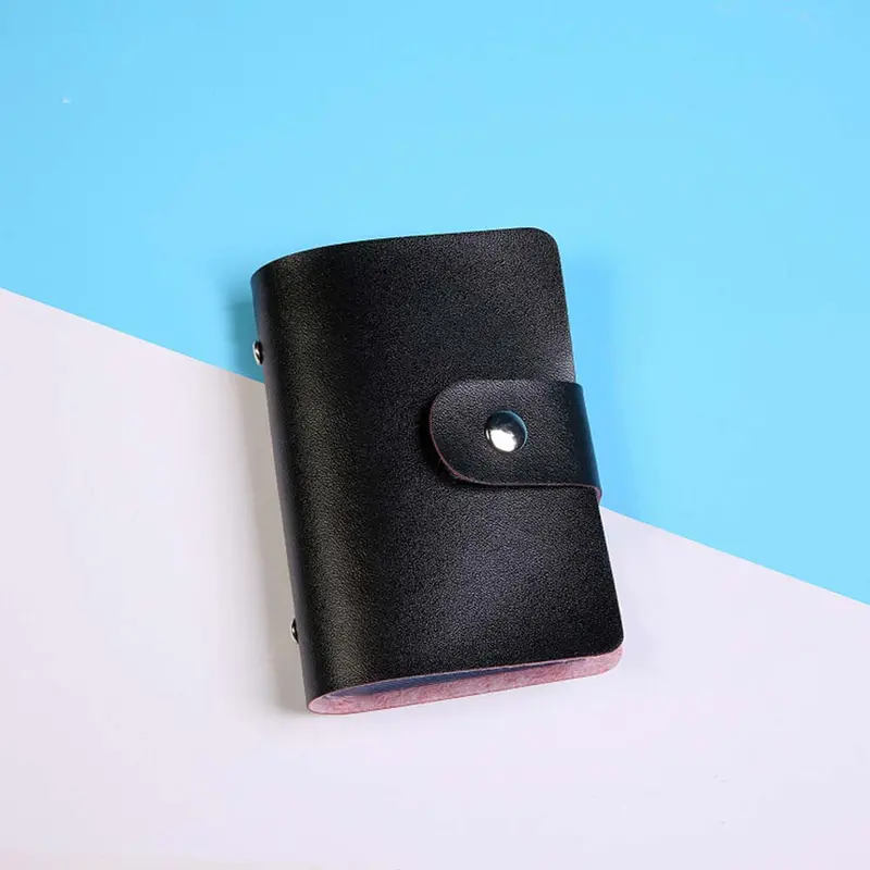 Credit Card Holder Wallet Bag Case Women Men Leather Id Business Cards Holder Package Purse Bags Cover Case 2
