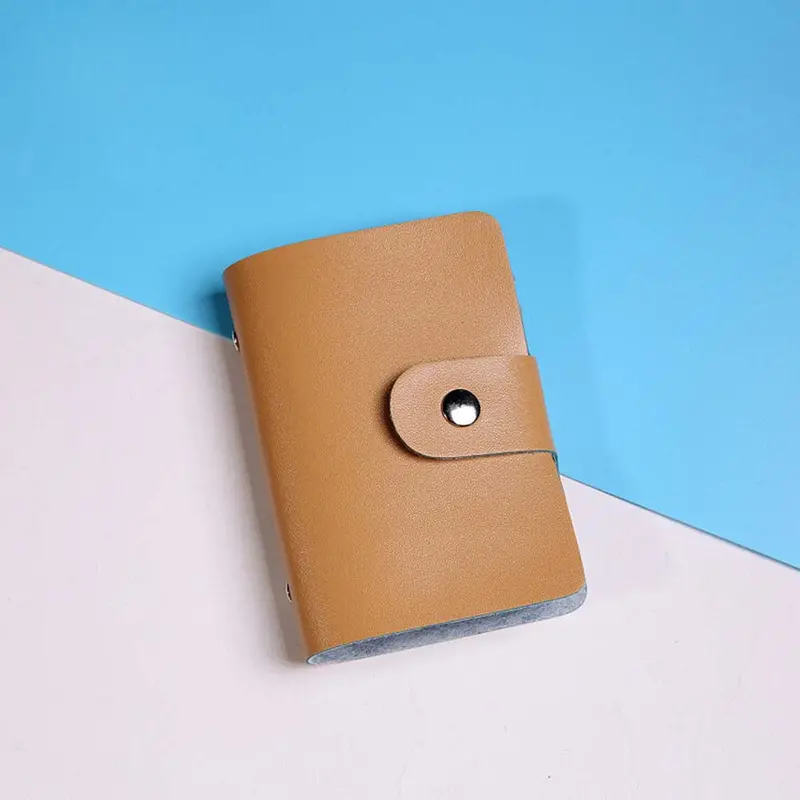 Credit Card Holder Wallet Bag Case Women Men Leather Id Business Cards Holder Package Purse Bags Cover Case 6