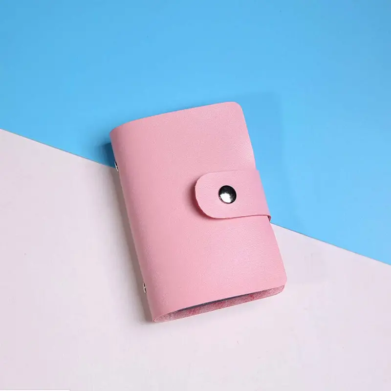 Credit Card Holder Wallet Bag Case Women Men Leather Id Business Cards Holder Package Purse Bags Cover Case 8