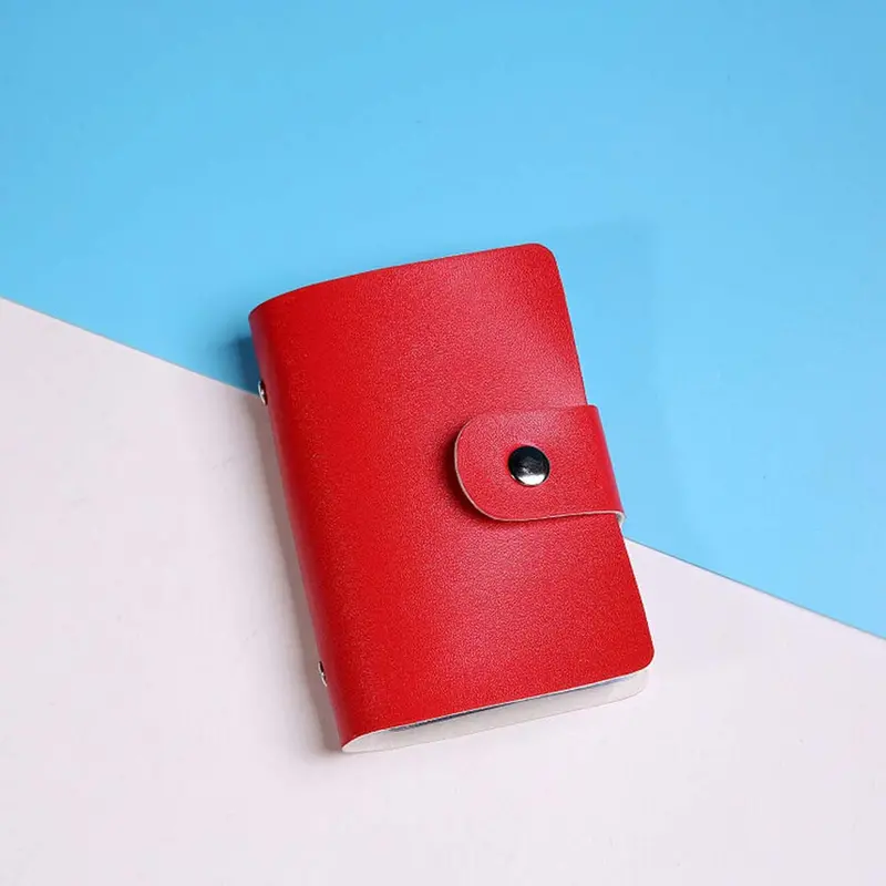 Credit Card Holder Wallet Bag Case Women Men Leather Id Business Cards Holder Package Purse Bags Cover Case 9