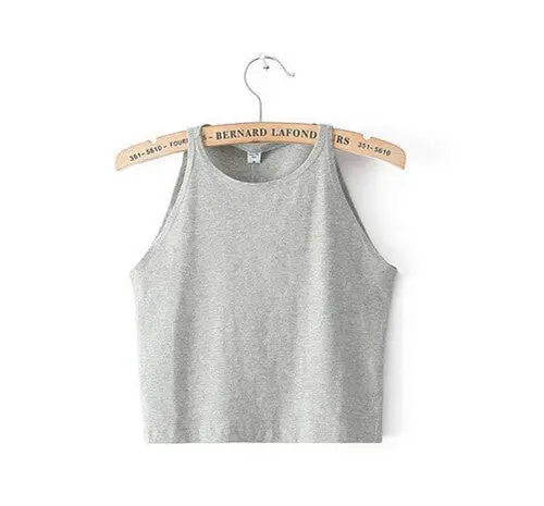 Cropped Elastic-Waist Tank Top – Minimalist Short Cami in Six Vibrant Hues