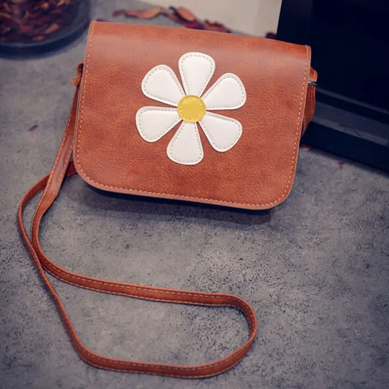 Crossbody Bags For Women Pu Leather Flower Handbag Cross Body Single Shoulder Phone Bag Bolsos Femenina 2