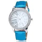 Crystal Pattern Leather Band Analog Vogue Wrist Watch Womens Watches Top White Watch Reloj Mujer Feida 2