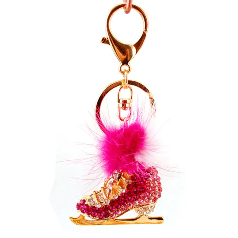 Crystal Rhinestone Keyring Charm Pendant Purse Bag Key Ring Chain Keychain Christmas Gift Keychains Jewelry Charm Accessories 1