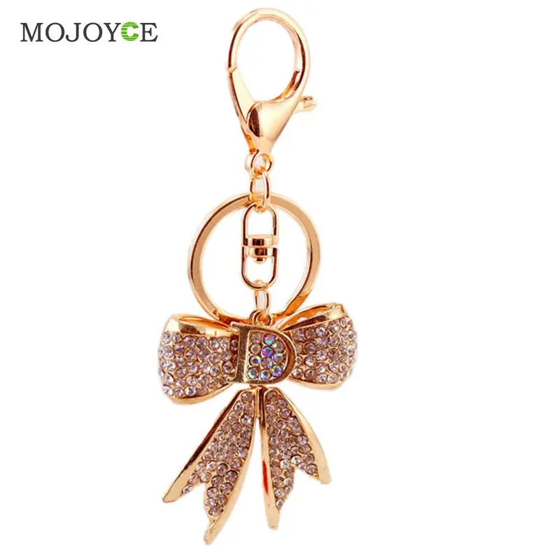 Crystal Rhinestone Pearl Charm Pendant Purse Bag Ring Chain Keychain Key 1