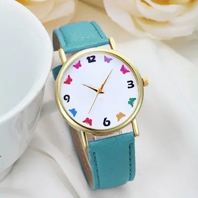 Cuarzo Relojes Wristwatch Unique Pu Leather Watchband Watch Women Quartz Dress Watches Casual Clock 2