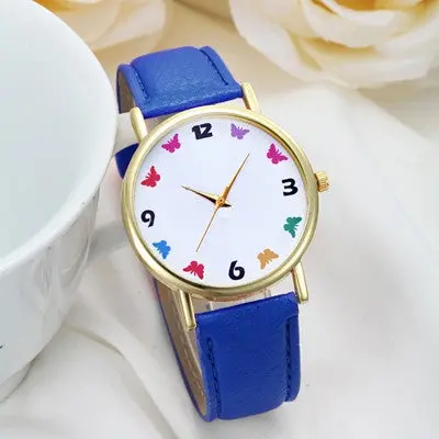 Cuarzo Relojes Wristwatch Unique Pu Leather Watchband Watch Women Quartz Dress Watches Casual Clock 4