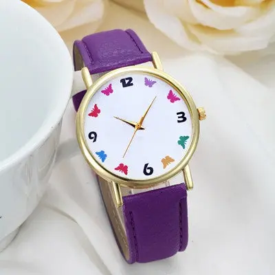 Cuarzo Relojes Wristwatch Unique Pu Leather Watchband Watch Women Quartz Dress Watches Casual Clock 6