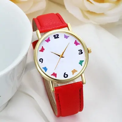 Cuarzo Relojes Wristwatch Unique Pu Leather Watchband Watch Women Quartz Dress Watches Casual Clock 7