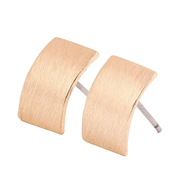 Curved Bar Stud Earrings Minimalist Jewelry Gifts S121 2