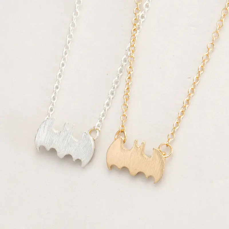 Cute Animal Jewelry Gold Little Bat Necklace Pendant Animal Necklaces Necklaces 10Pcs-N046 2