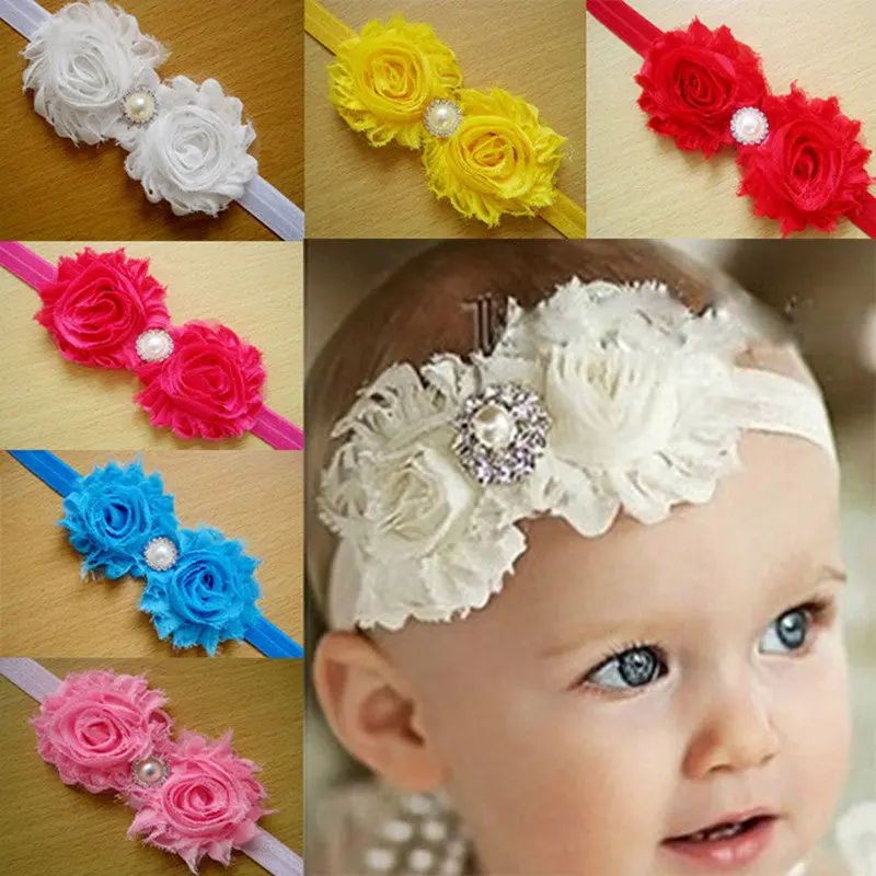 Cute Baby Girl Headb Kid Toddler Headb Lace Flower Hairb 10 Colors 1