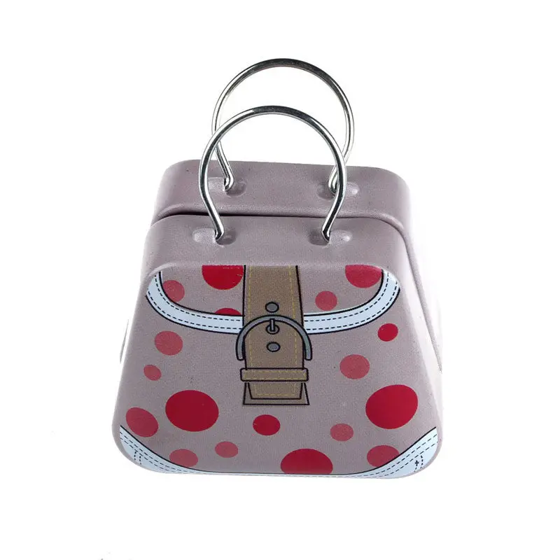 Cute Candy Jewelry Case Storage Box Mini Metal Capsule Handbag Tinplate Coin Bag Case 1