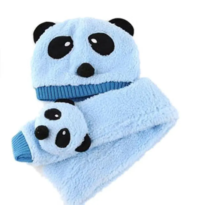 Cute Cartoon Pa Baby Boy Girl Hats Children Wool Cap Kids Baby Hat Scarf 1