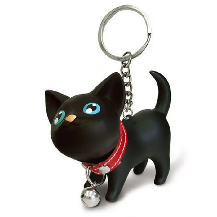 Cute Cat Kitten Keychain Hook Decoration For Handbag Keyring Bell Key Chain Rings For Handbags Accessories 2
