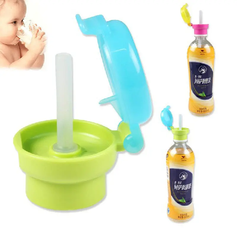 Cute Children Portable Water Bottled Drinks Spill Proof Lid Straw Choke 70151 1