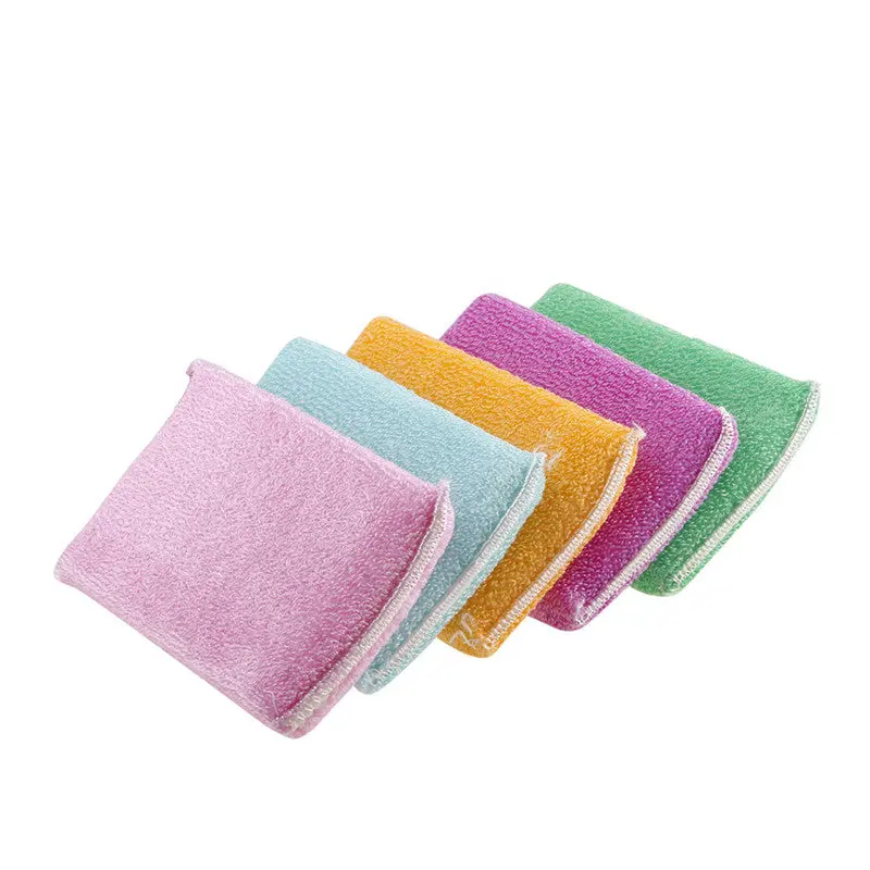Cute Colorful Kitchen Cleaning Dish Washing Up Sponge Scrubber Bamboo Fiber 77745 1