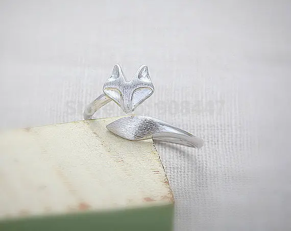 Cute Fire Fox Ring Adjustable Rings Animal Rings Cool Rings Christmas Gift 2
