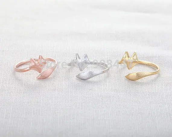 Cute Fire Fox Ring Adjustable Rings Animal Rings Cool Rings Christmas Gift 3