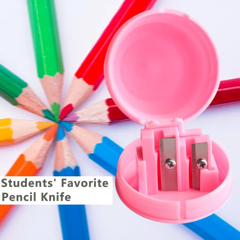 Cute Funny Icy Cream Poop Pencil Sharpener School Students' Favorite Mini Double Hole Pencil Knife Sharpener Stationery 1