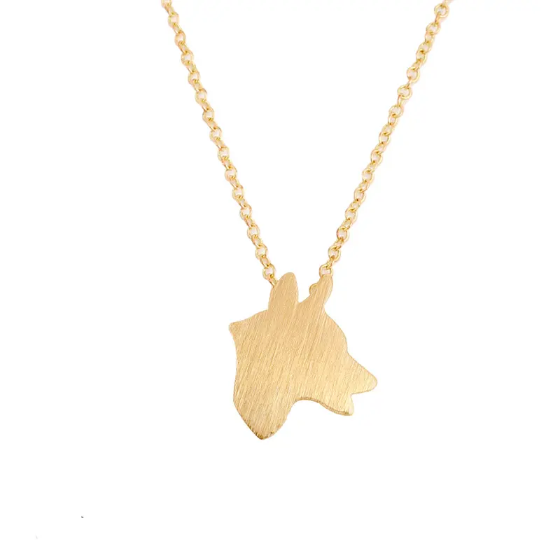 Cute Husky Dog Necklace Animal Dog Head Jewelry Charm Necklace 10Pcs-N223 1