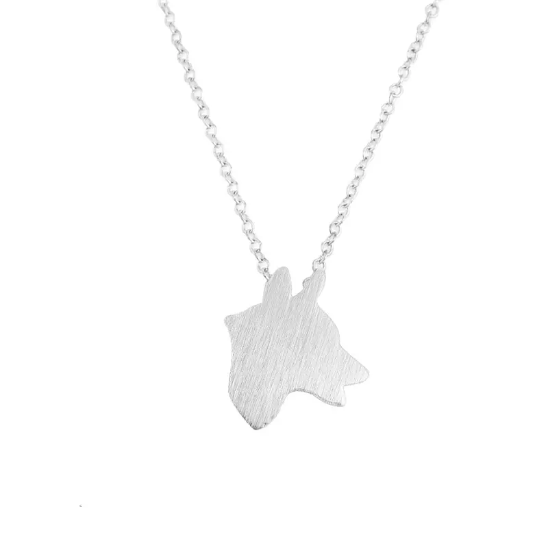 Cute Husky Dog Necklace Animal Dog Head Jewelry Charm Necklace 30Pcs-N223 2