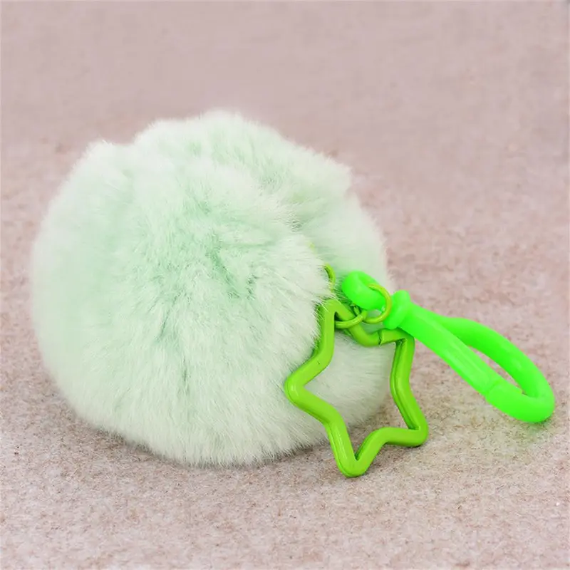 Cute Imitate Rabbit Fur Ball Car Keychain Handbag Key Ring Feida 1