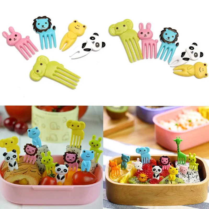 Cute Kitchen 2 Packs Bento Animal Food Fruit Picks Forks Lunch Box Accessory Decor81166 2