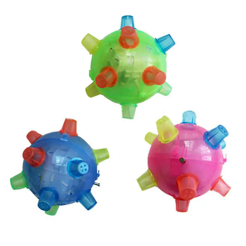 Cute Lantern Dancing Jumping Ball Joggle Sound Sensitive Vibrating Power Ball Game Kids Flashing Toy Music Bouncing Ball 1