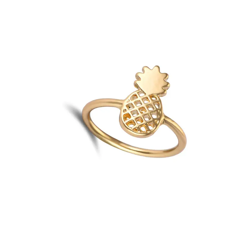 Cute Pineapple Rings Simple Funny Outline Fruit Rings Lovely Ananas Rings Party Gift R142 2