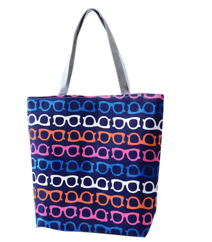 Cute Printing Bag Women Girl Shopping Bags Printing Canvas Shoulder Hbag Bag Casual Clutch Bolsa Feminina Large-Capacity 3