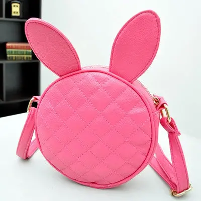 Cute Rabbit Ear Round Design Bags Women Leather Handbag Shoulder Bag Vintage Women's Crossbody Bag Handbags 1