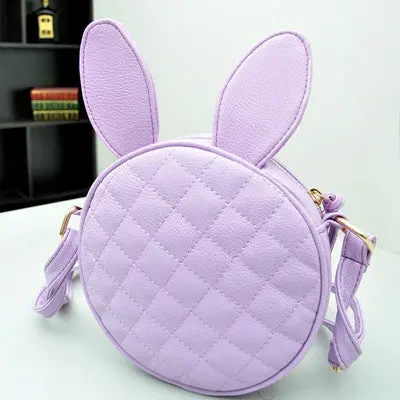 Cute Rabbit Ear Round Design Bags Women Leather Handbag Shoulder Bag Vintage Women's Crossbody Bag Handbags 2