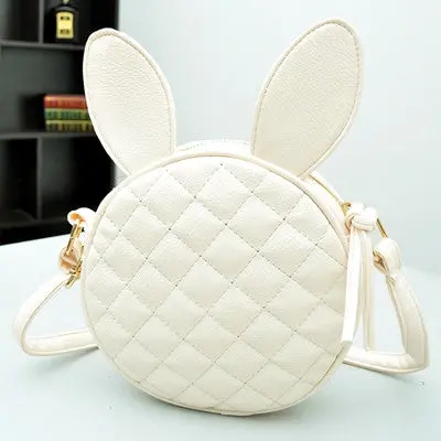 Cute Rabbit Ear Round Design Bags Women Leather Handbag Shoulder Bag Vintage Women's Crossbody Bag Handbags 4