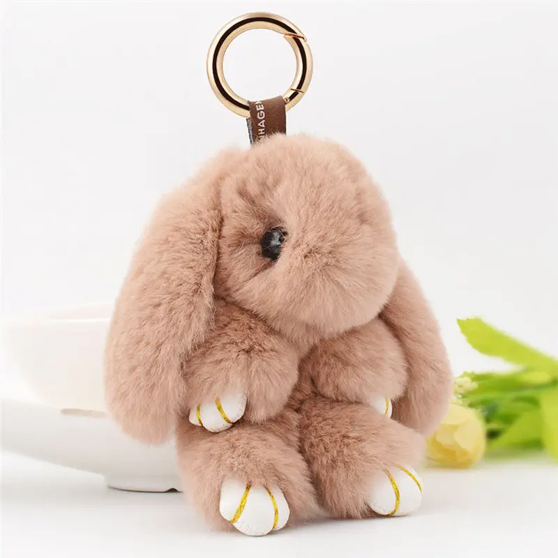 Cute Rabbit Llaveros For Women Bag Keychain Key Chain Ring Pendant Decoration Porte Clef Portachiavi Fast Shipping Feida 1