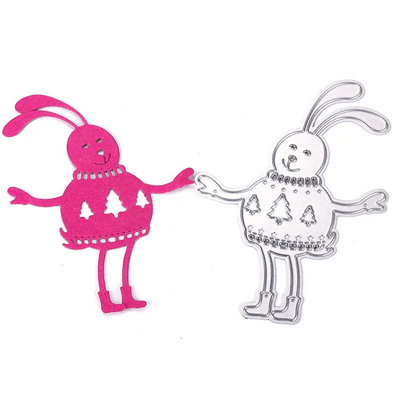 Cute Rabbit Metal Cutting Dies Stencils For Diy Scrapbooking/Po Album Decorative Embossing Diy Paper Cards 94915 1
