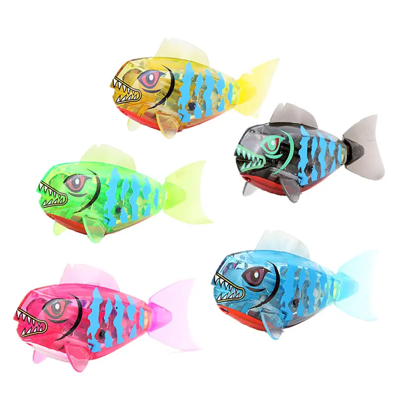 Cute Robish Activated Battery Powered Robo Fish Toy Childen Kids Bath Toy Pet Electronic Robotic Fish Toy Rom Color 1