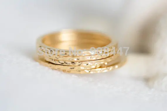 Cute Slim Hammered Rings,Stacking Rings,Stacked Rings 1