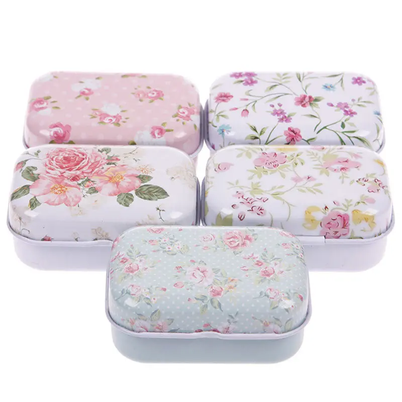 Cute Small Size Metal Storage Box Mini Tin Jewelry Storage Box Zakka Girl Favor Household Lovely Iron Box 52042 1