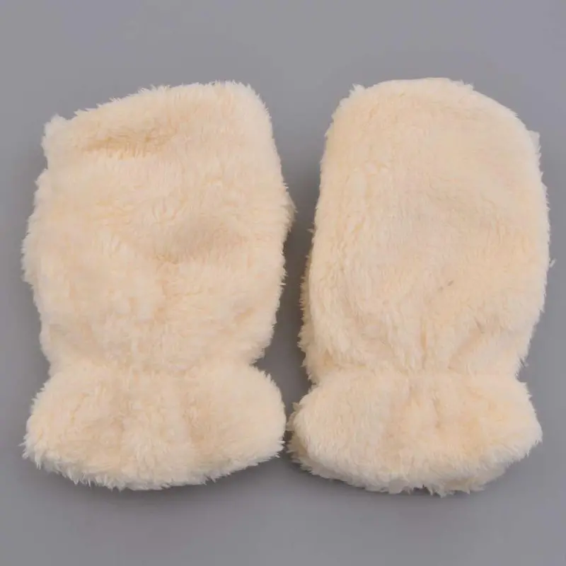 Cute Thicken Stretchy Half Finger Fingerless Gloves For Soft Warm Elastic Mittens Accessories 2