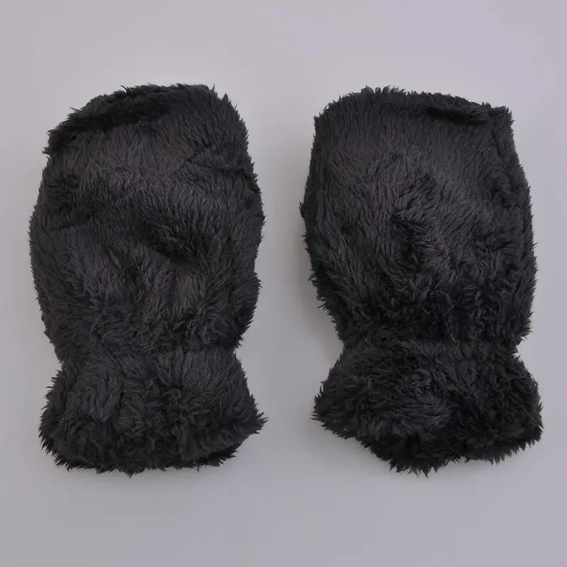 Cute Thicken Stretchy Half Finger Fingerless Gloves For Soft Warm Elastic Mittens Accessories 3