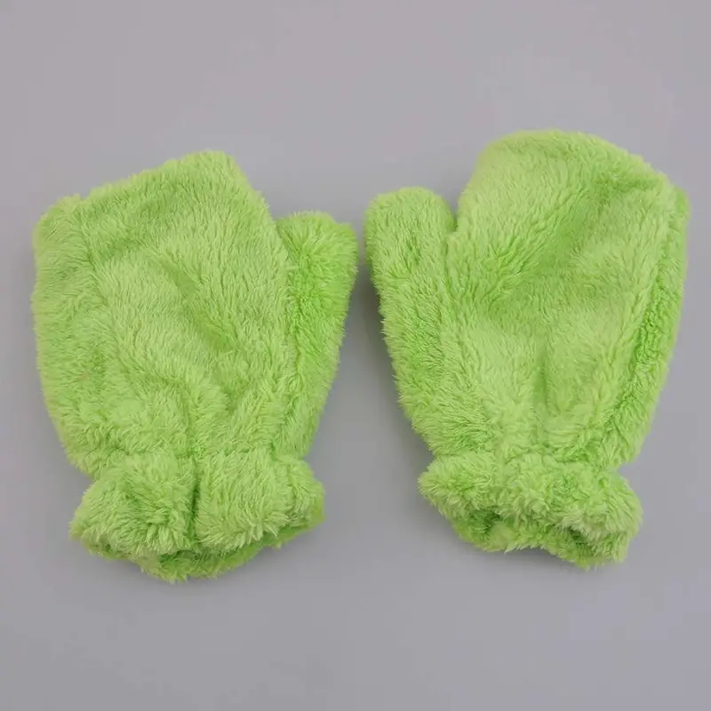 Cute Thicken Stretchy Half Finger Fingerless Gloves For Soft Warm Elastic Mittens Accessories 5