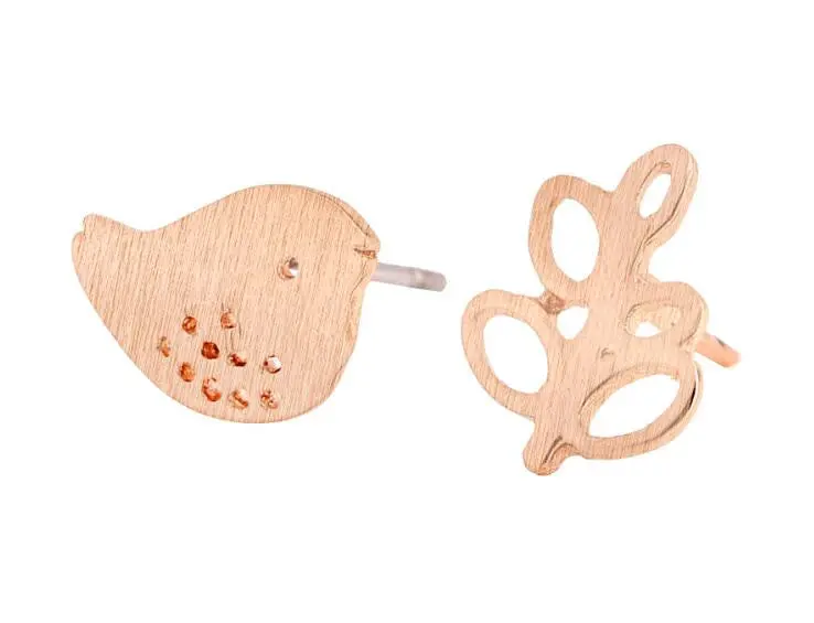Cute Tiny Bird And Branch Stud Earring Animal Jewelry Birthday Gifts S120 2