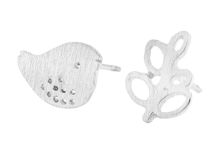 Cute Tiny Bird And Branch Stud Earring Animal Jewelry Birthday Gifts S120 3