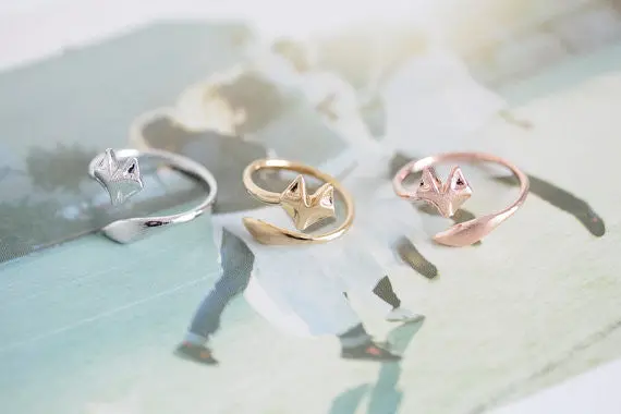 Cute Vintage Animal Fox Rings Party Gifts 2