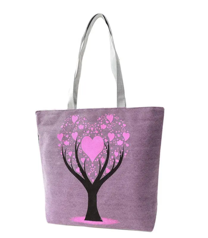 Cute Women Bags Printing Canvas Shoulder Hbag Bag Casual Clutch Satchel Bolsa Feminina Large-Capacitytote Pouch 3